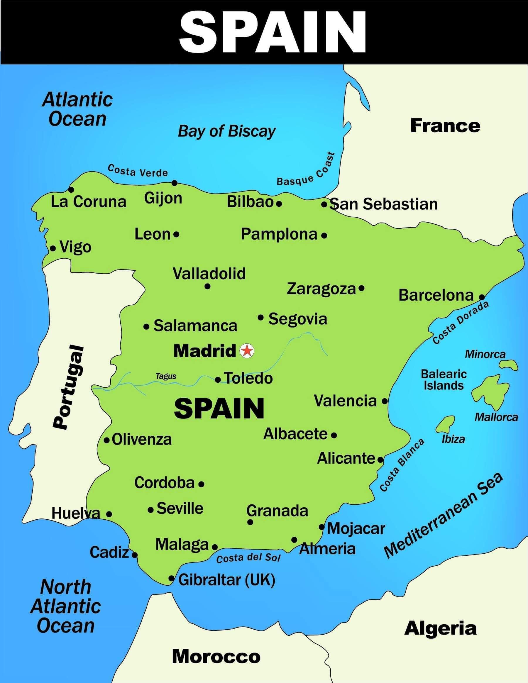 Map Spain