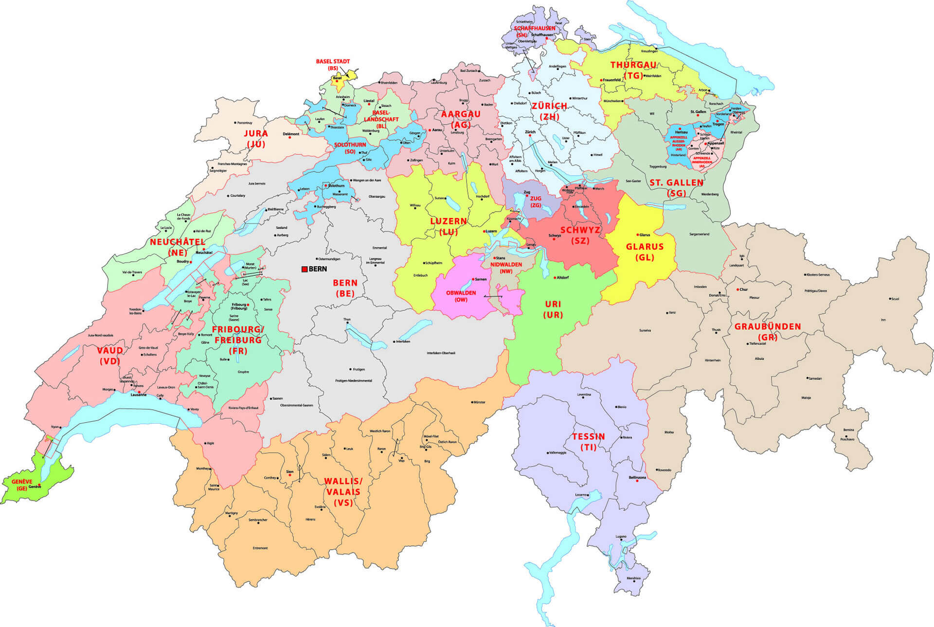 A Collection of Switzerland Maps