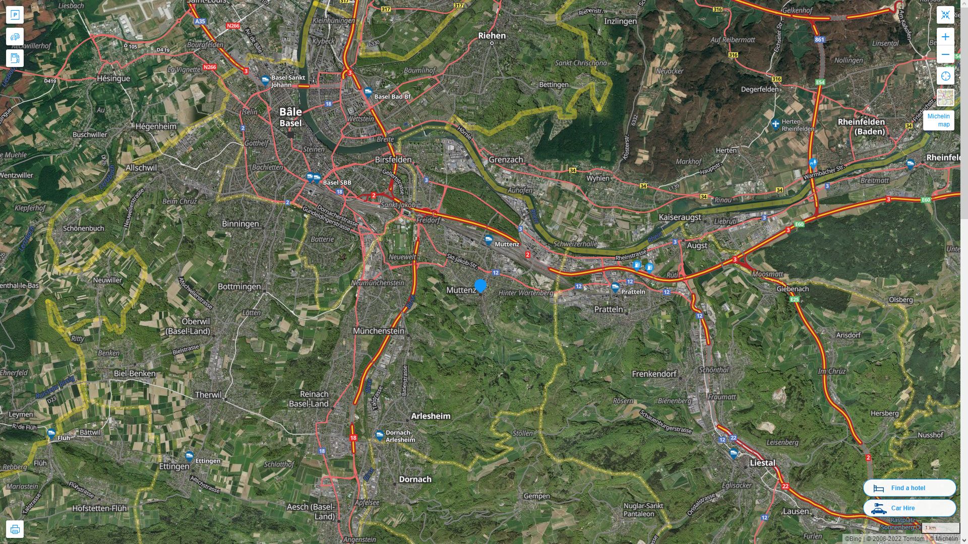 Muttenz Map - Switzerland