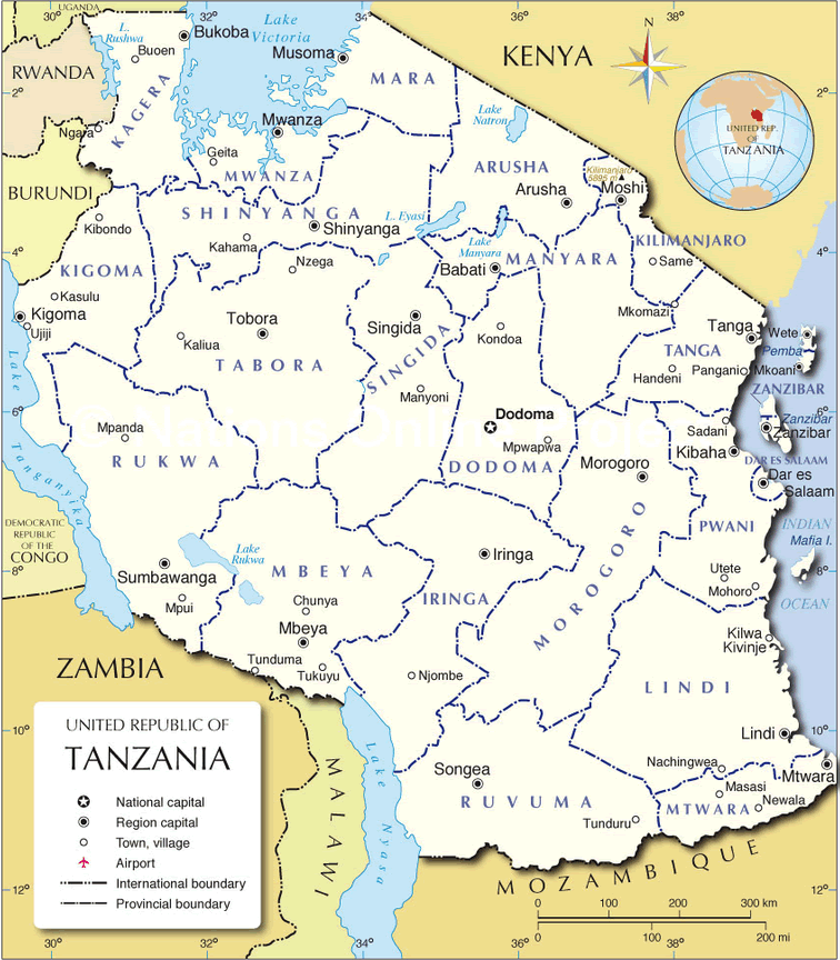 Tanzania Map