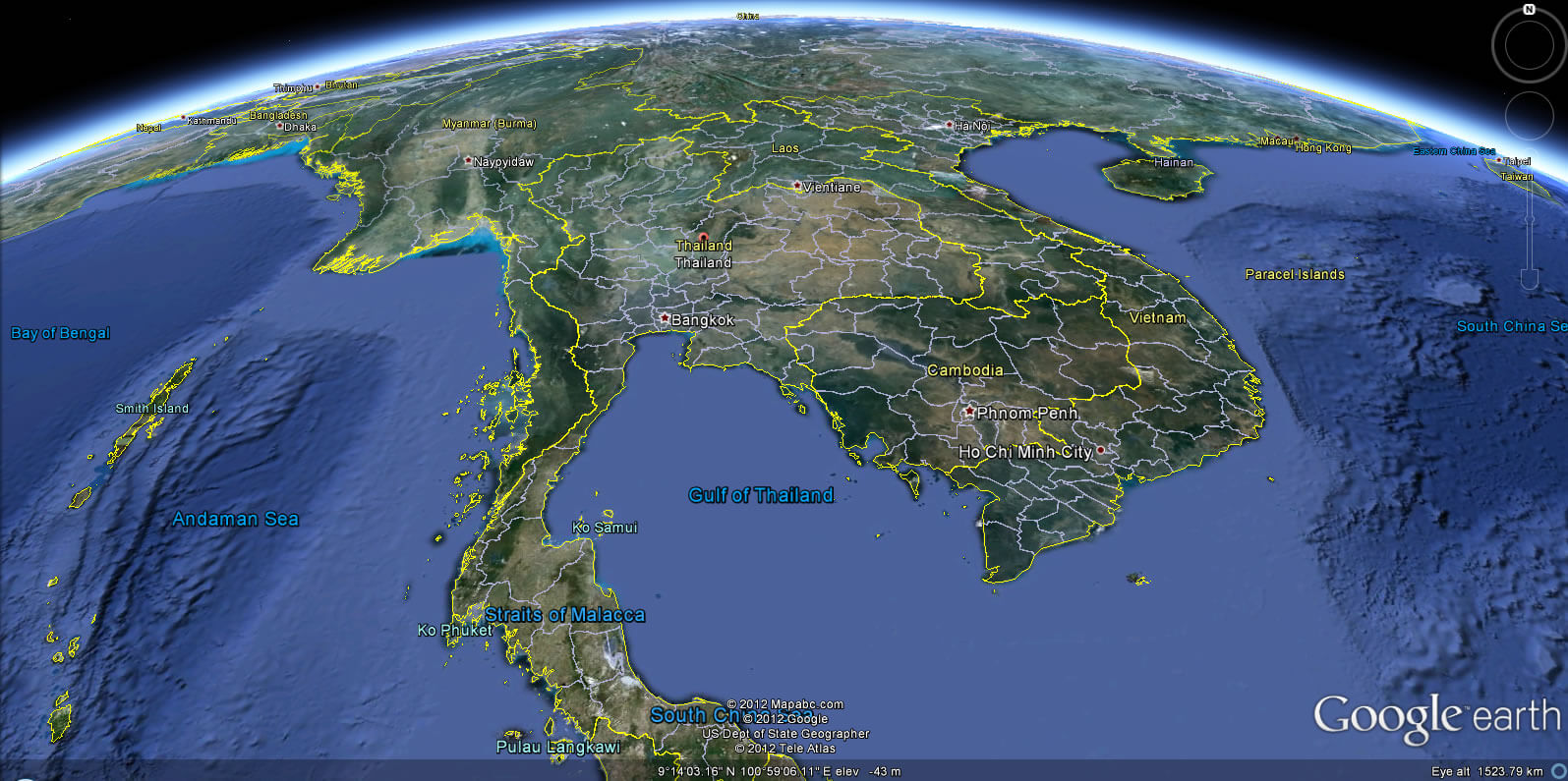 Map Of Thailand Google Earth Maps Of The World Images