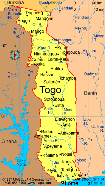 Lome Map - Togo