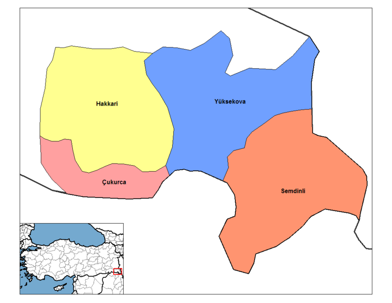 Hakkari Map - Turkey