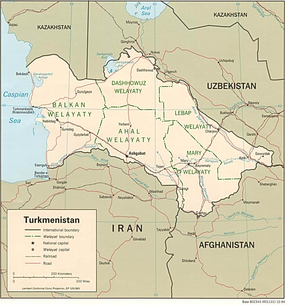 Turkmenistan Map