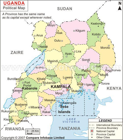 Uganda Language Map