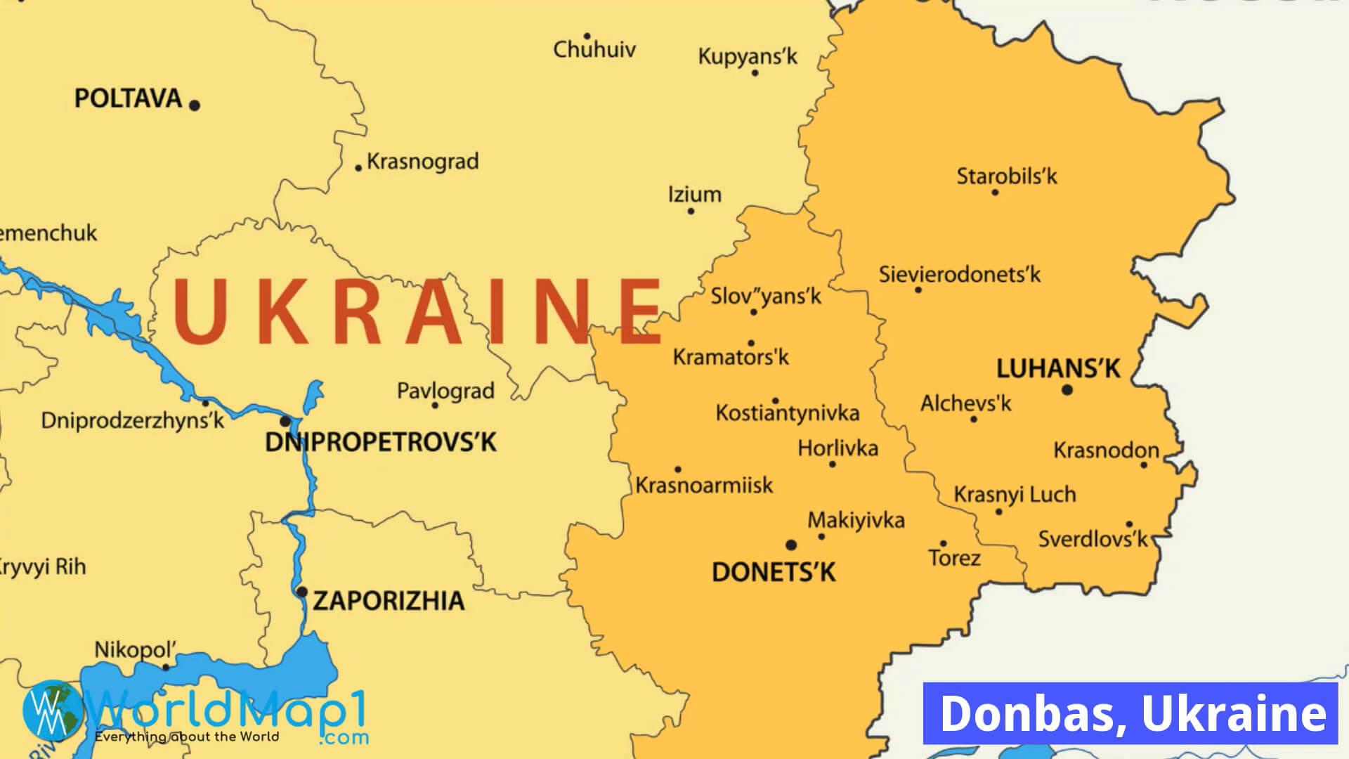 Где находится украинская. Донецкая Республика на карте Европы. Карта Украины с областями и ЛДНР. Карта Киев Луганск Украина. Луганск и Донецк площадь от Украины.