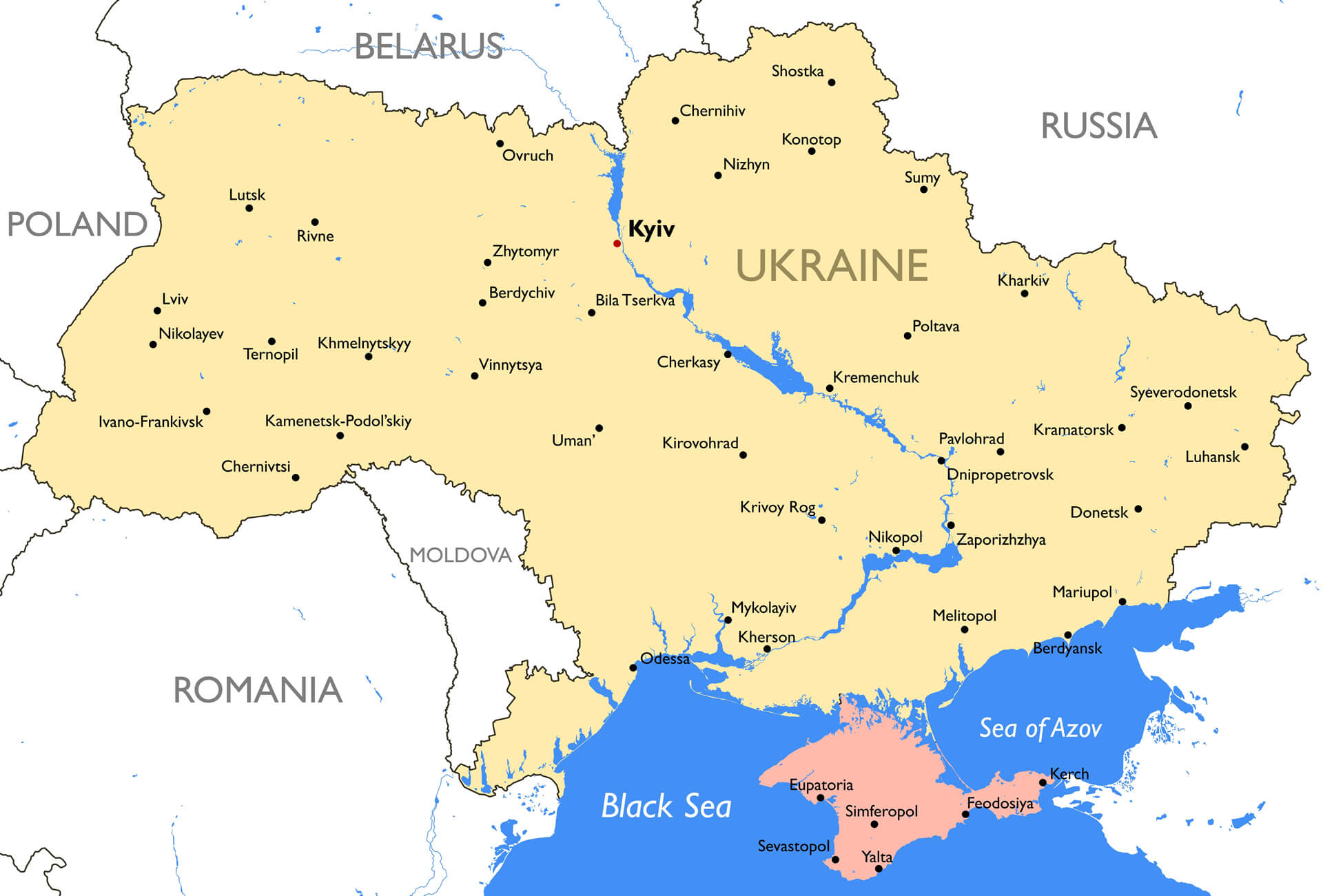 Free Ukraine Map