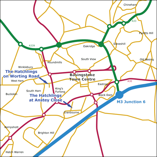 Basingstoke Town Centre Map Basingstoke Map - United Kingdom