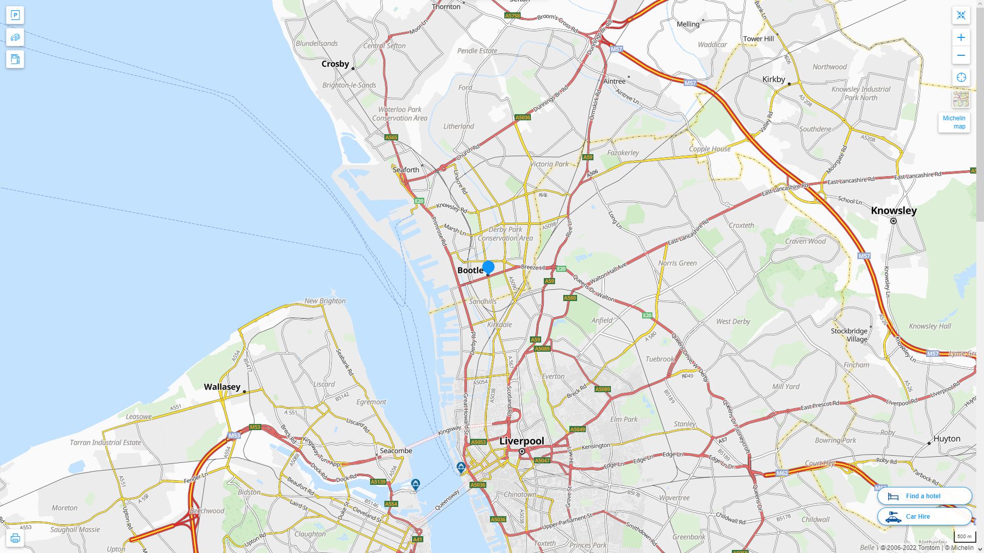 Bootle Map - United Kingdom