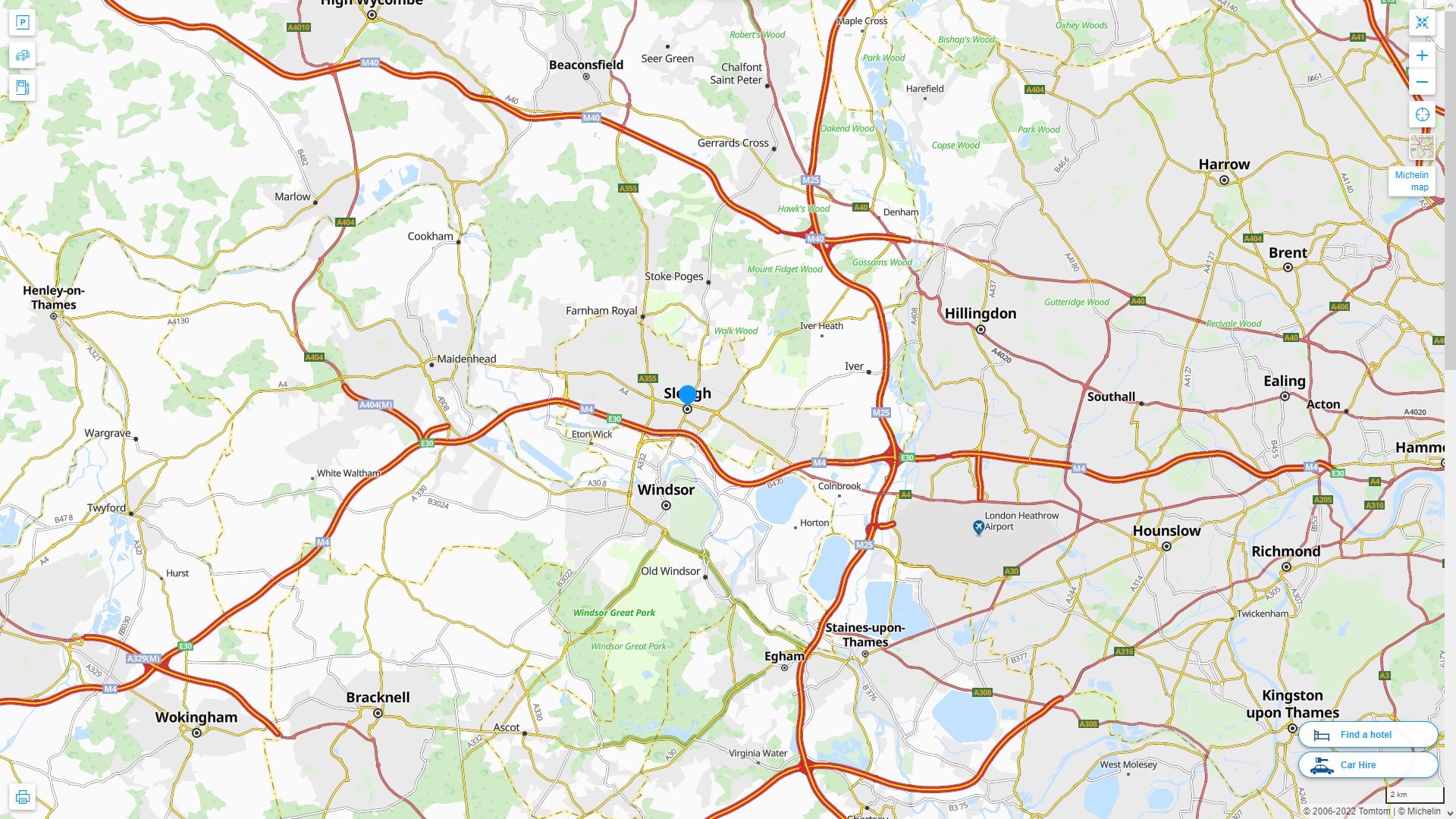 Slough Map - United Kingdom