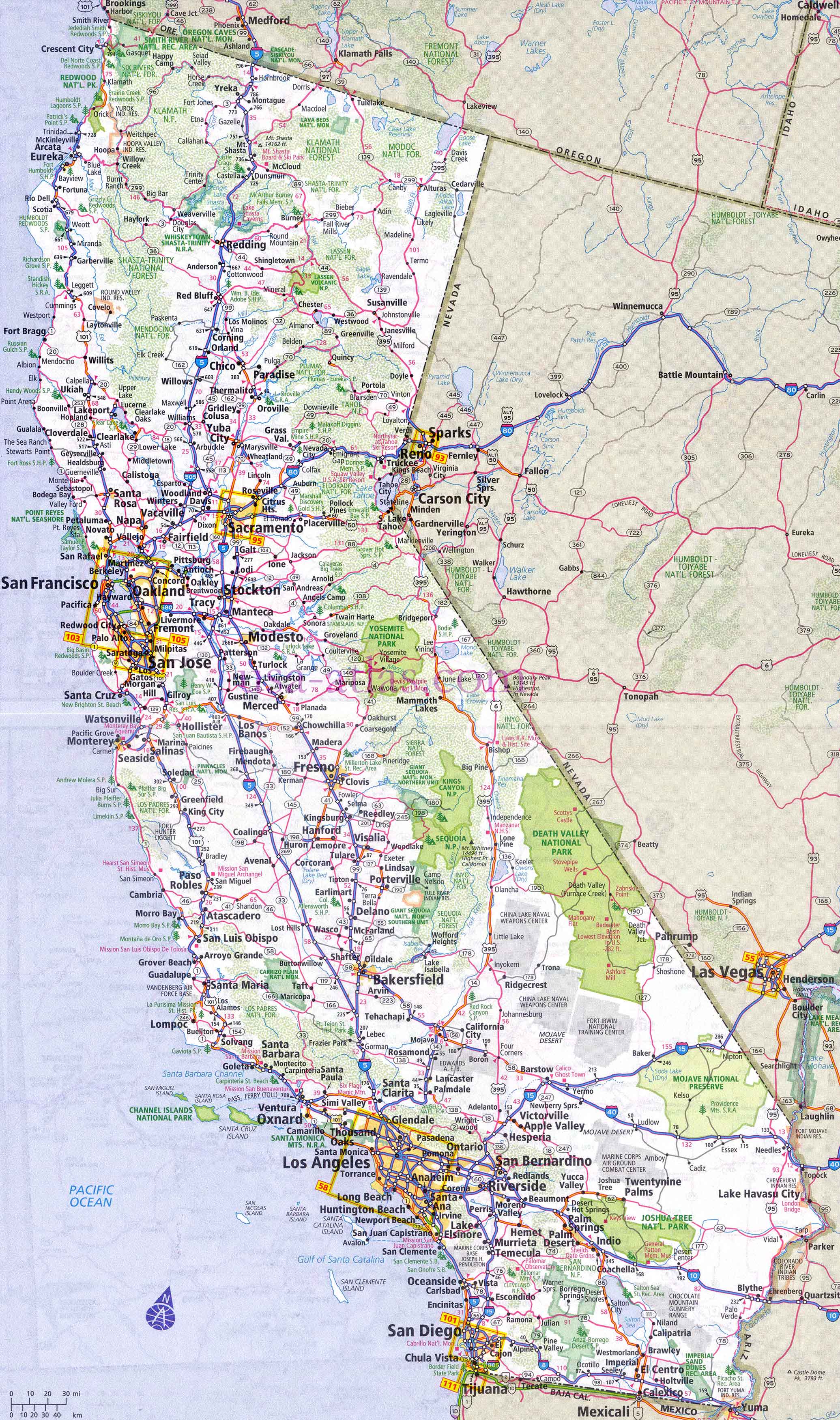 California Transit Map