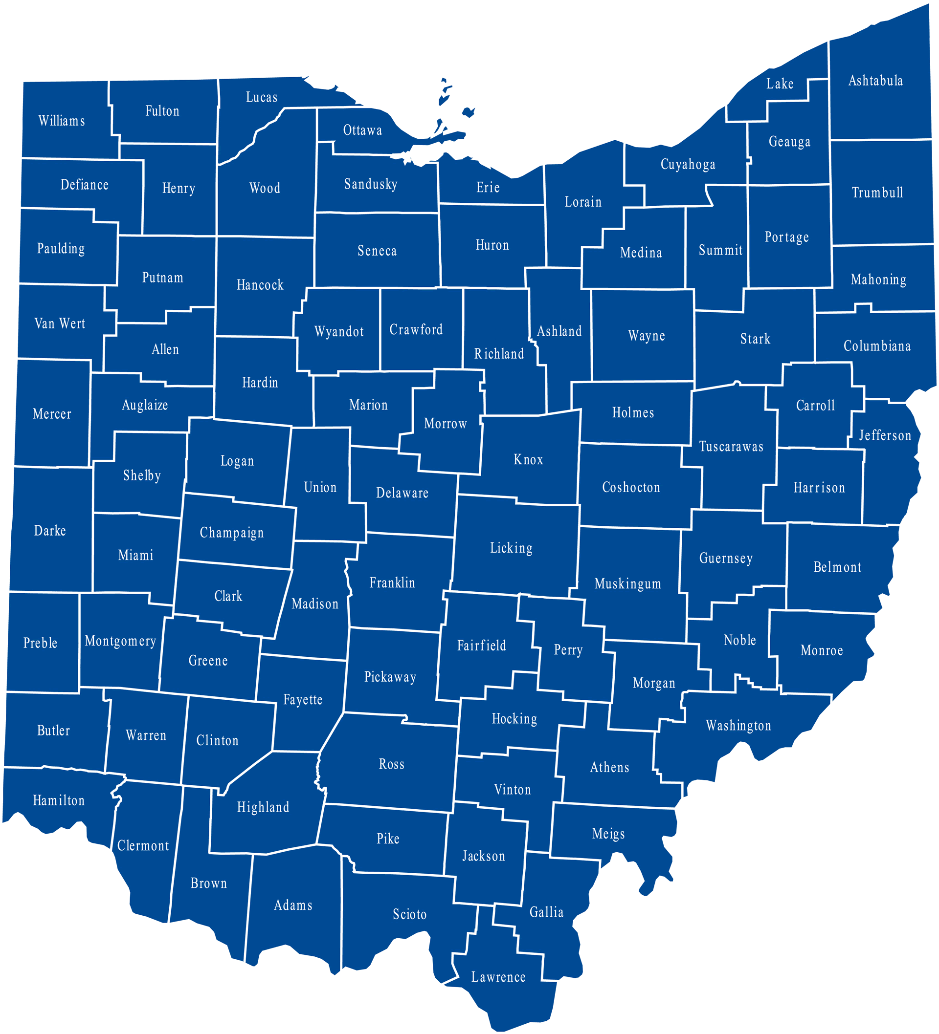 US State of Ohio and Largest Cities 4K Drone Footage