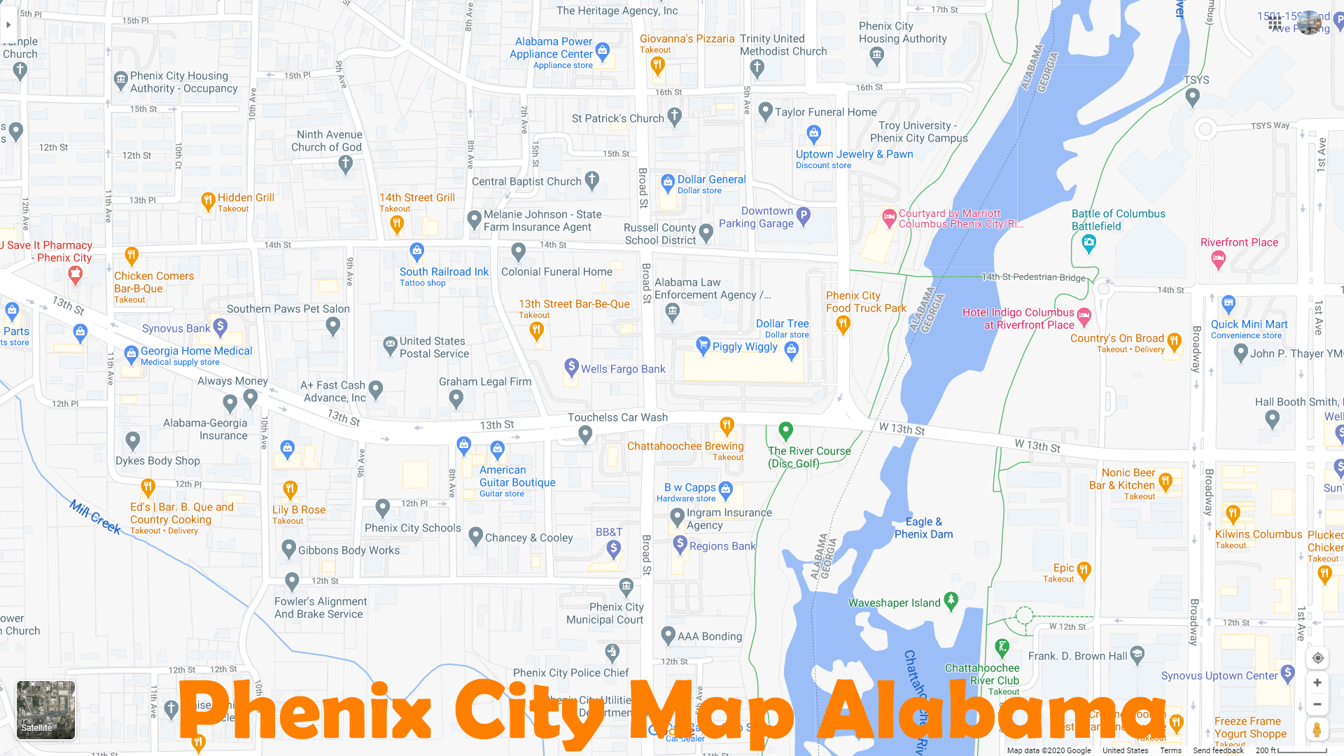 Phenix City, Alabama Map