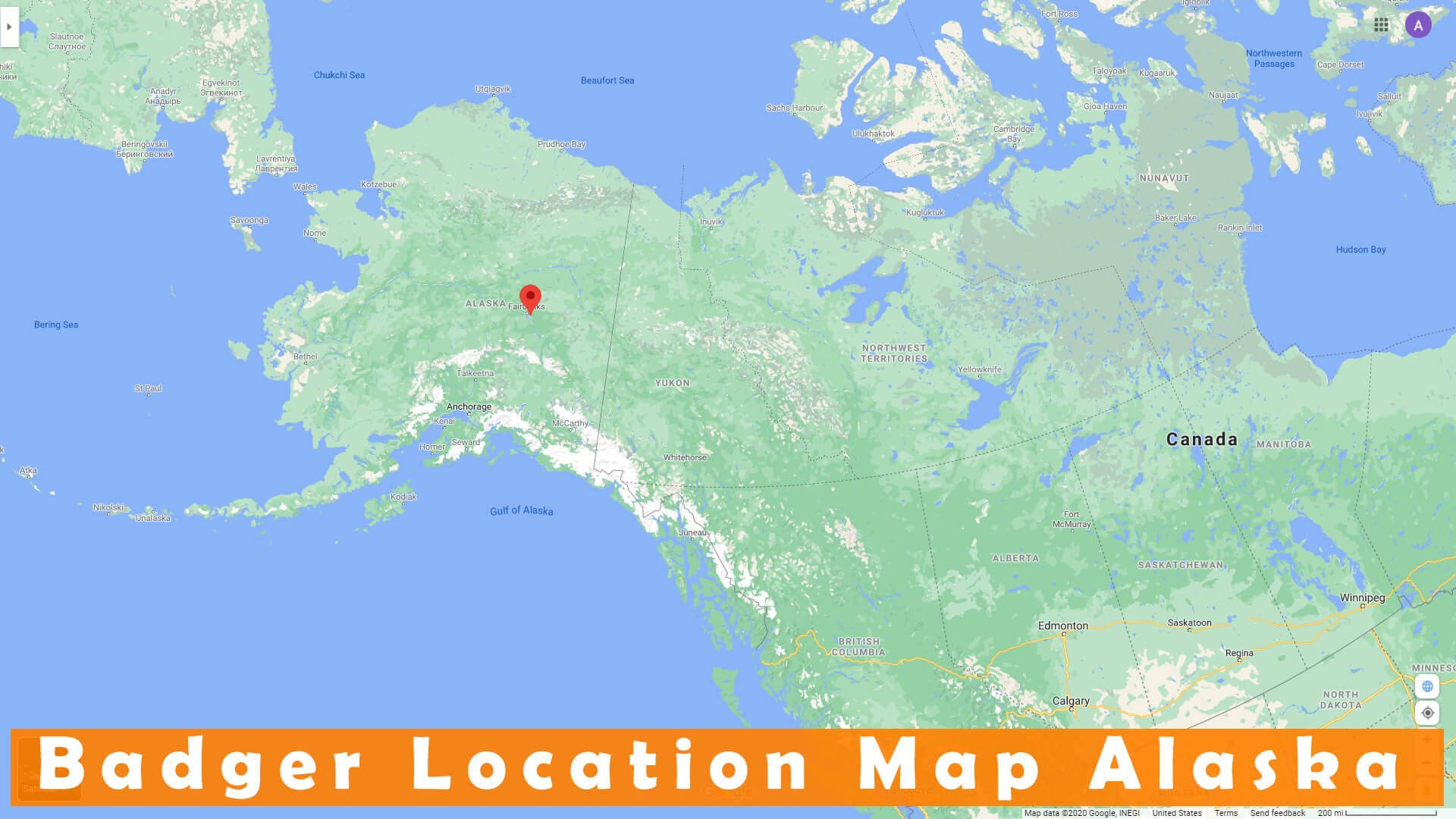 Badger Alaska Map - United States