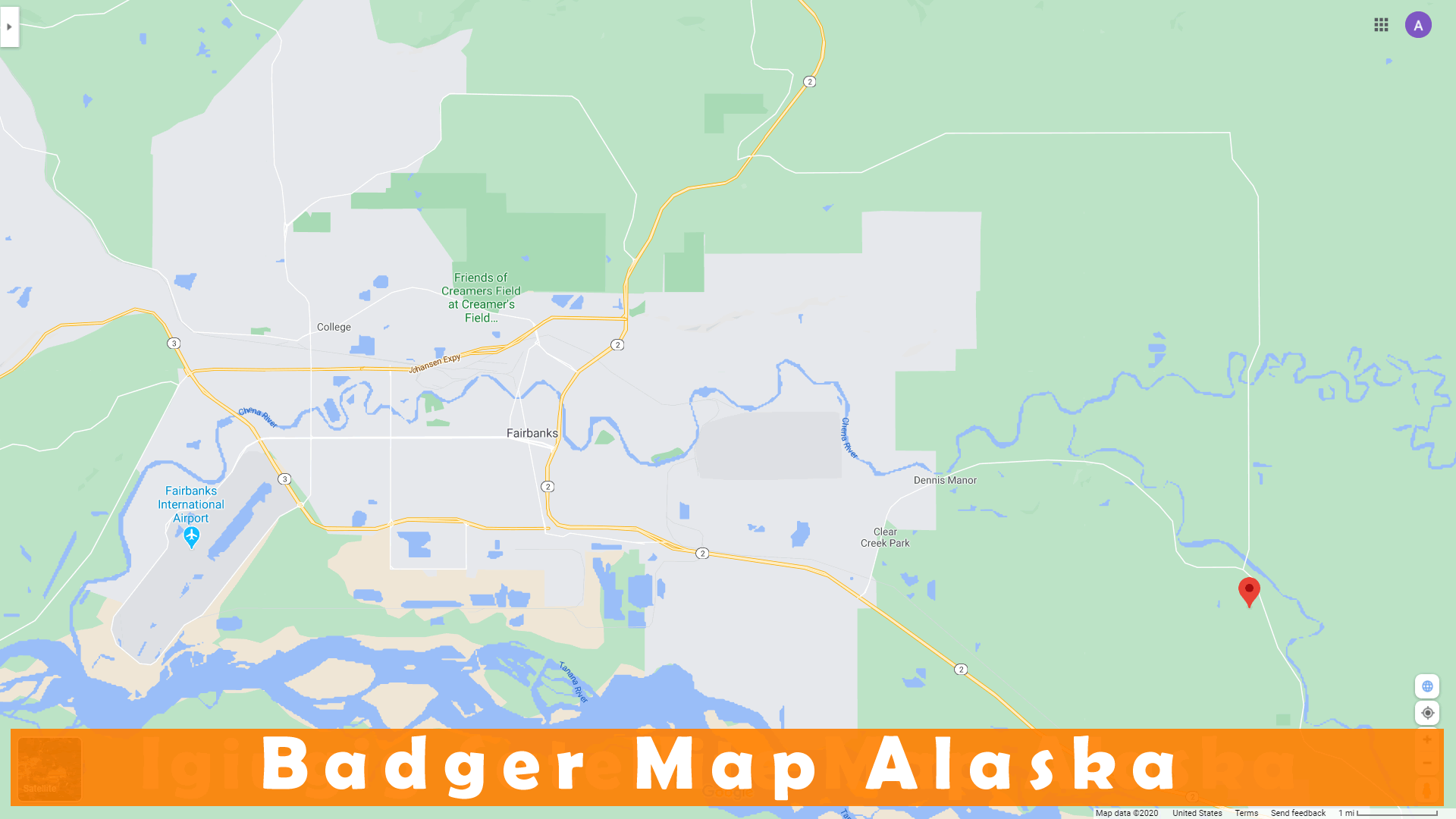 Badger Alaska Map - United States