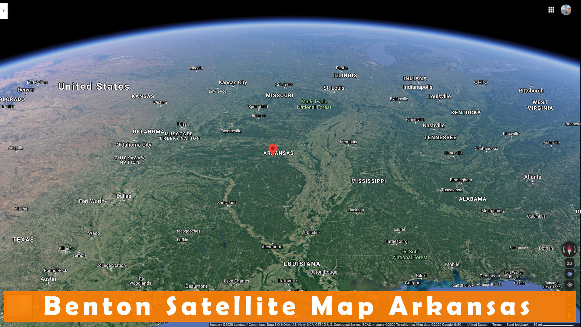 arkansas google satellite maps