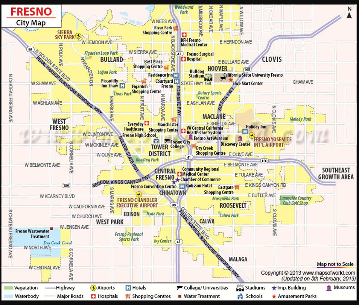 Fresno, California Map