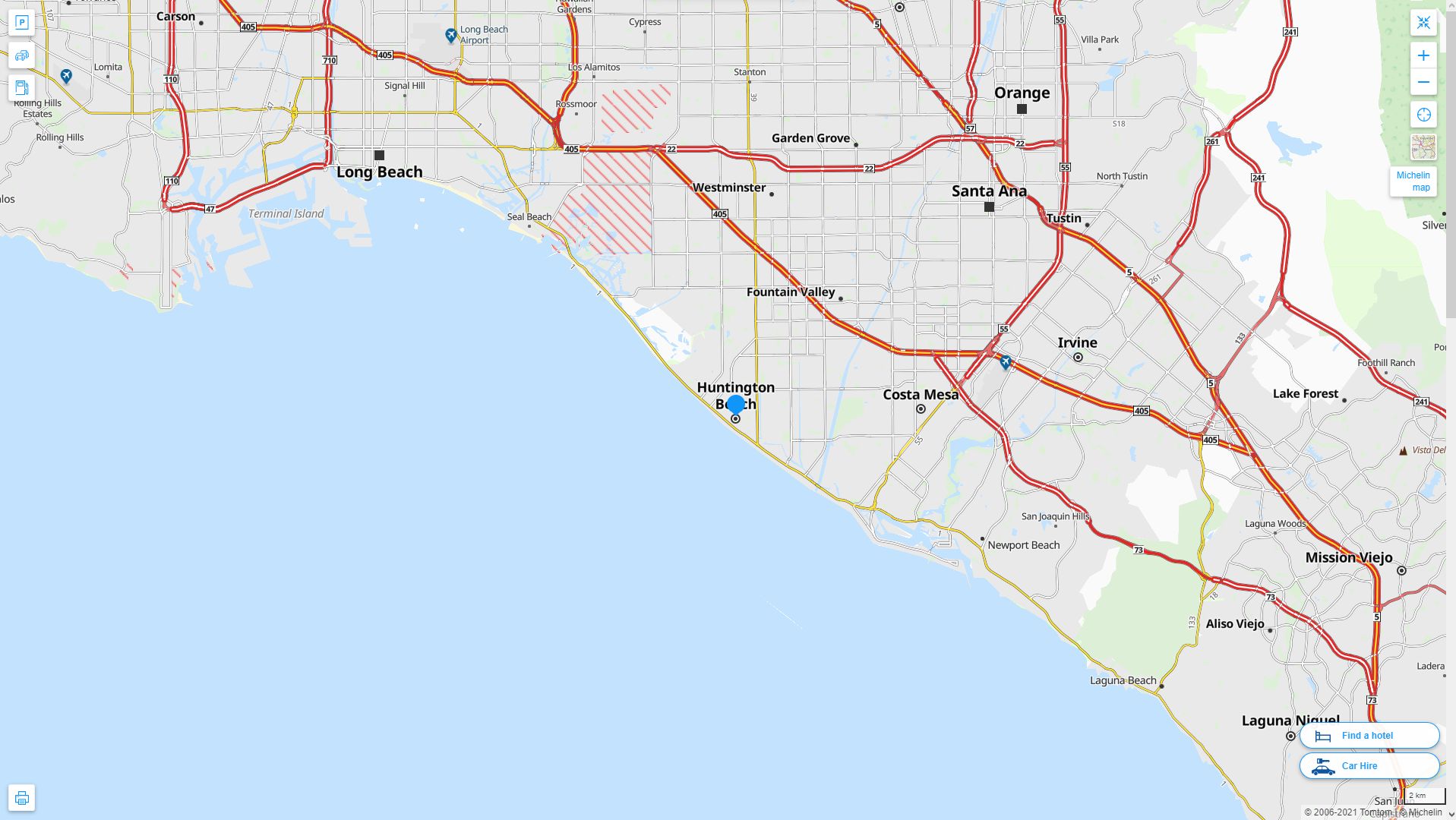 Huntington Beach Map (6 options: Full, North & South, Districts 14, 15 –  Otto Maps