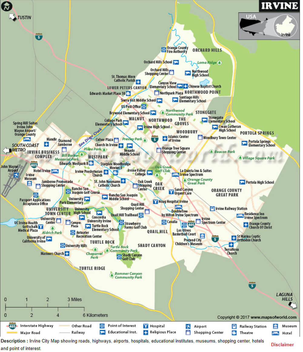 Street Map Of Irvine Ca Irvine, California Map