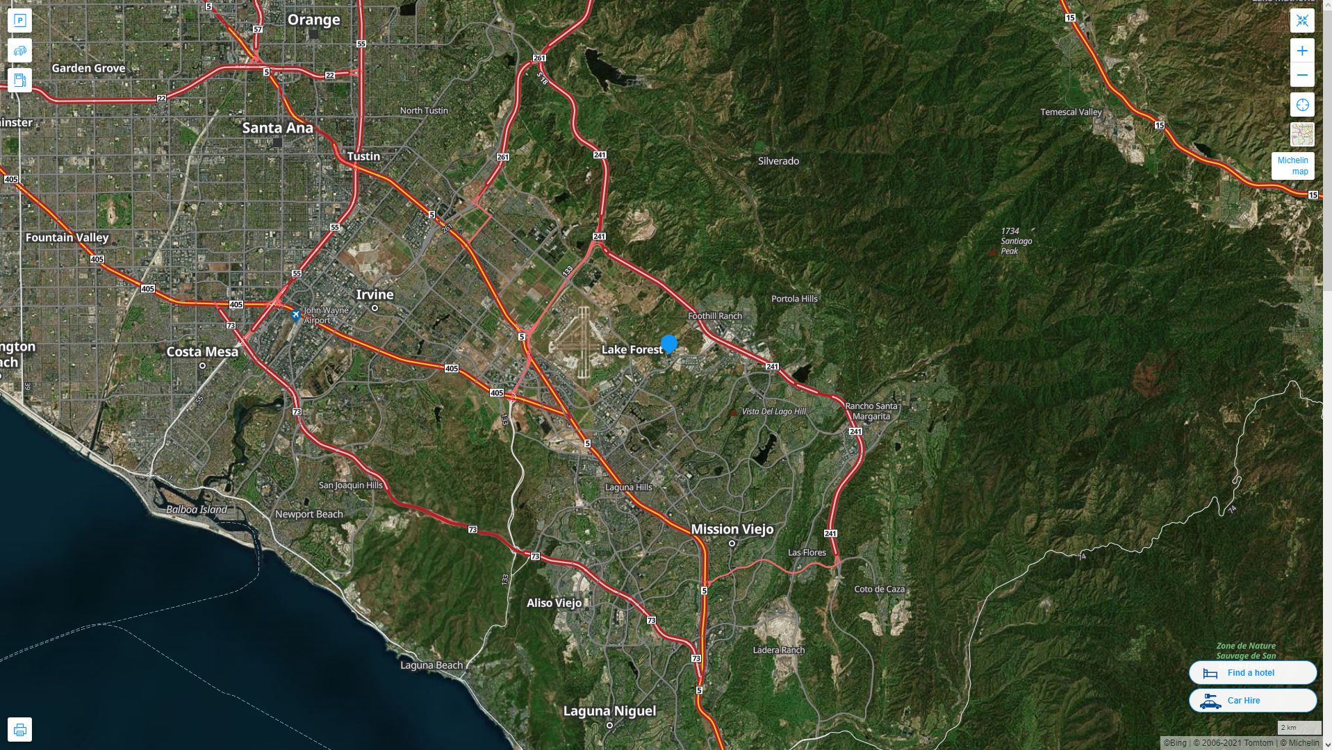 Lake Forest, California Map