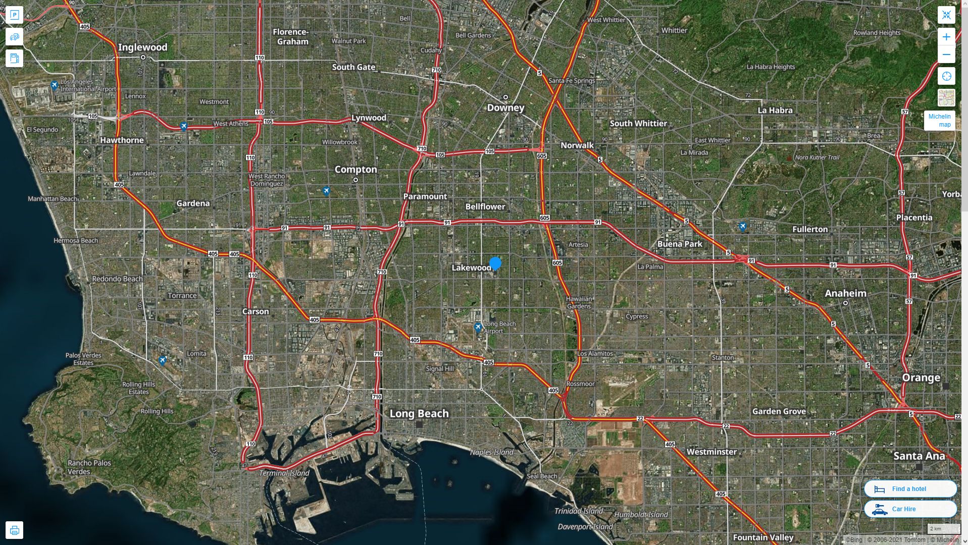 Lakewood California Map - United States