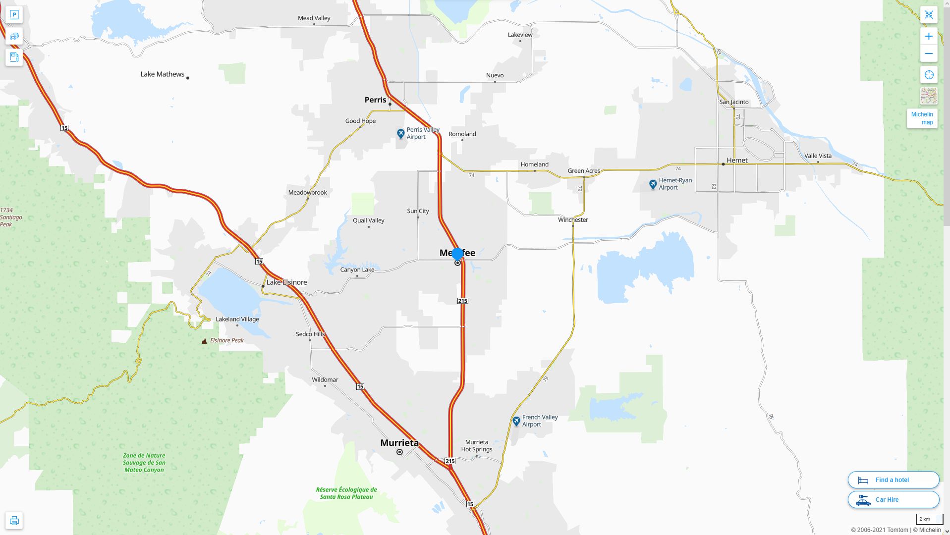 Menifee California Map - United States