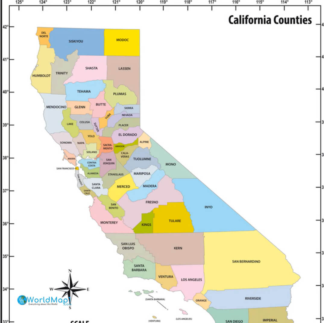 California Map Longitude Latitude Printable Maps Unit - vrogue.co