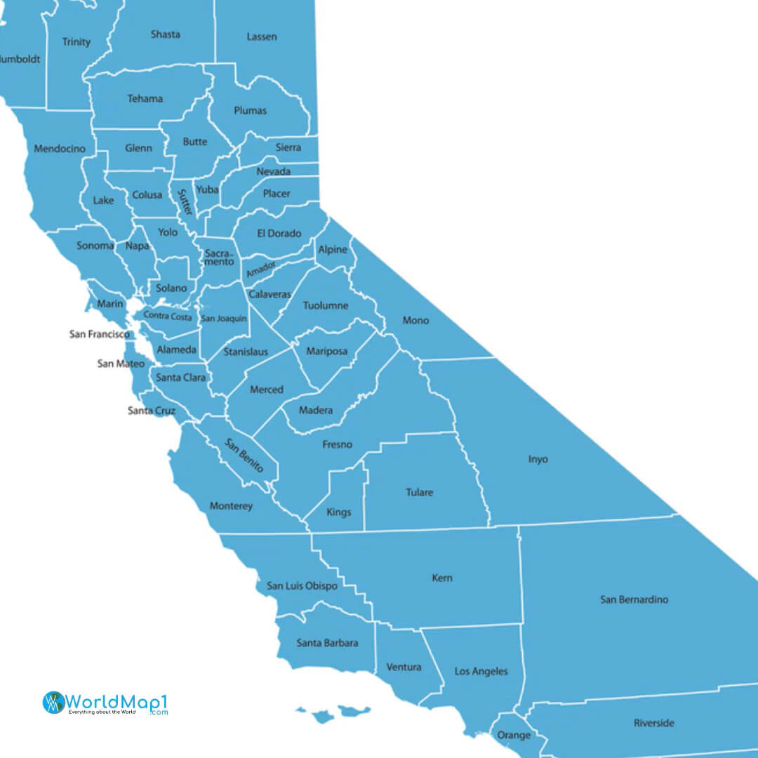 High Detailed California Map