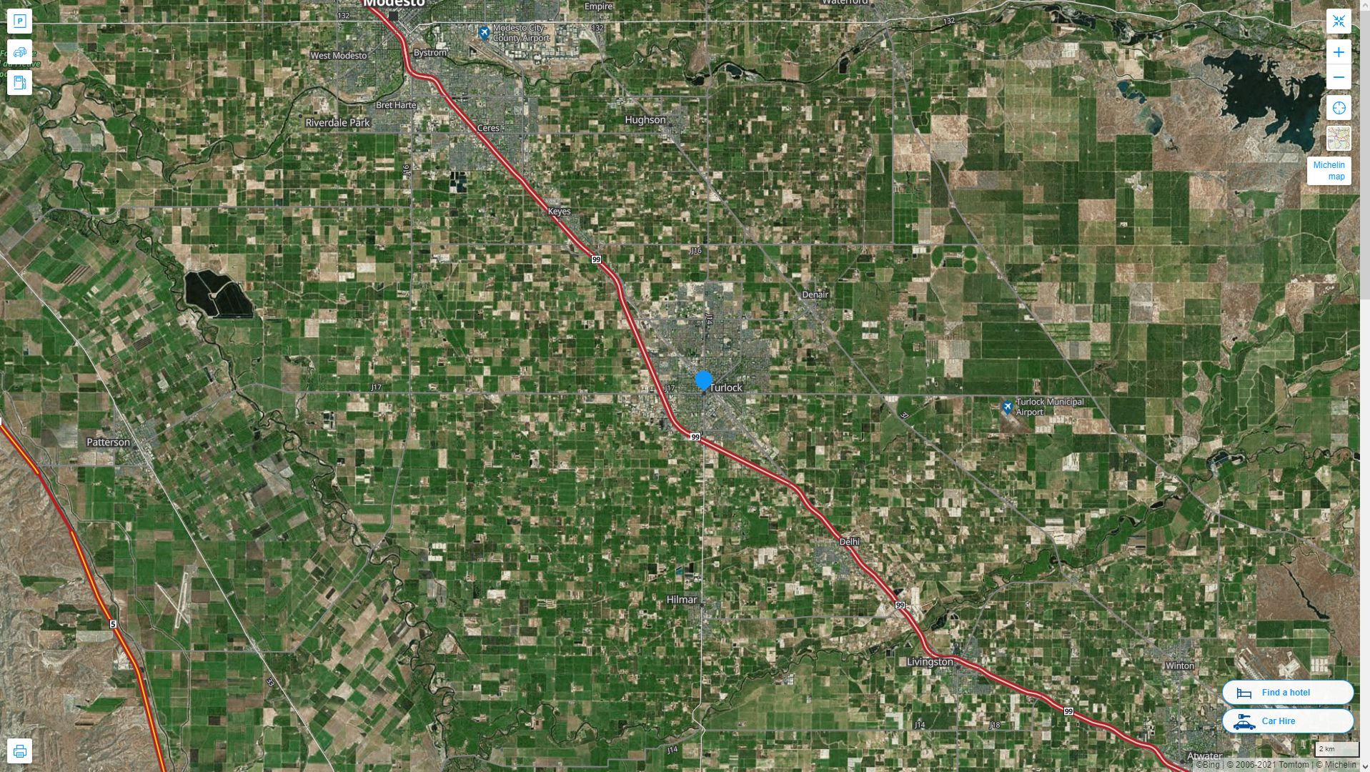 Turlock, California Map