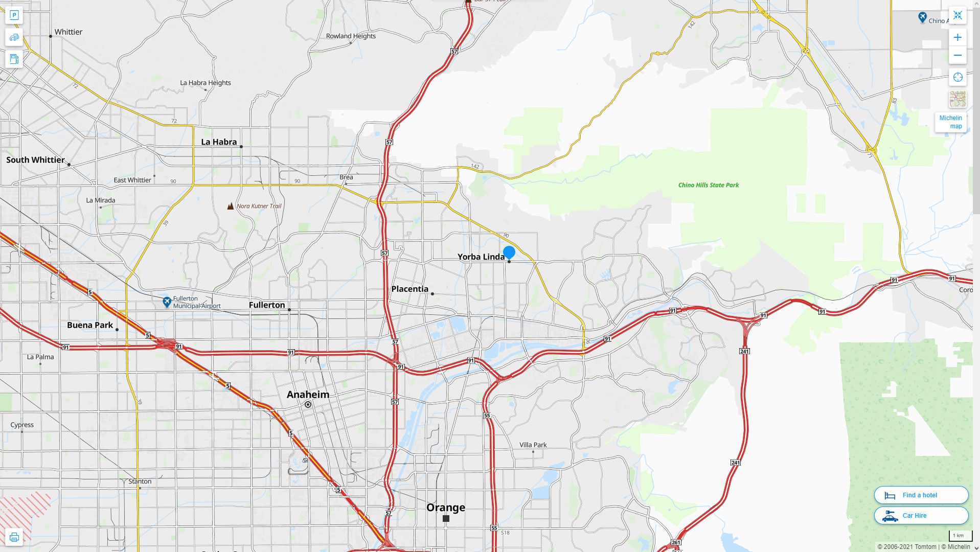 Yorba Linda California Map - United States