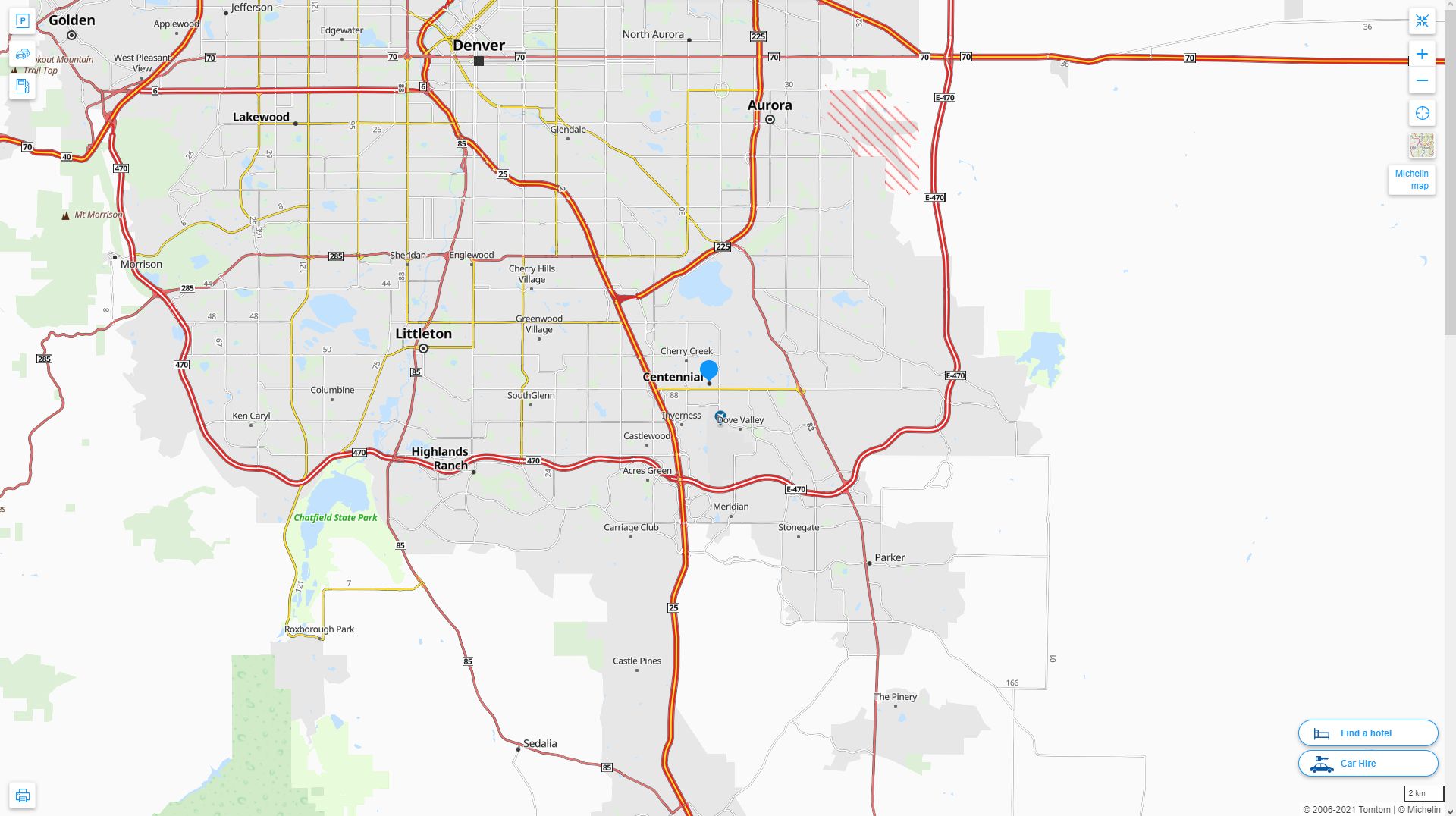 Centennial, Colorado Map