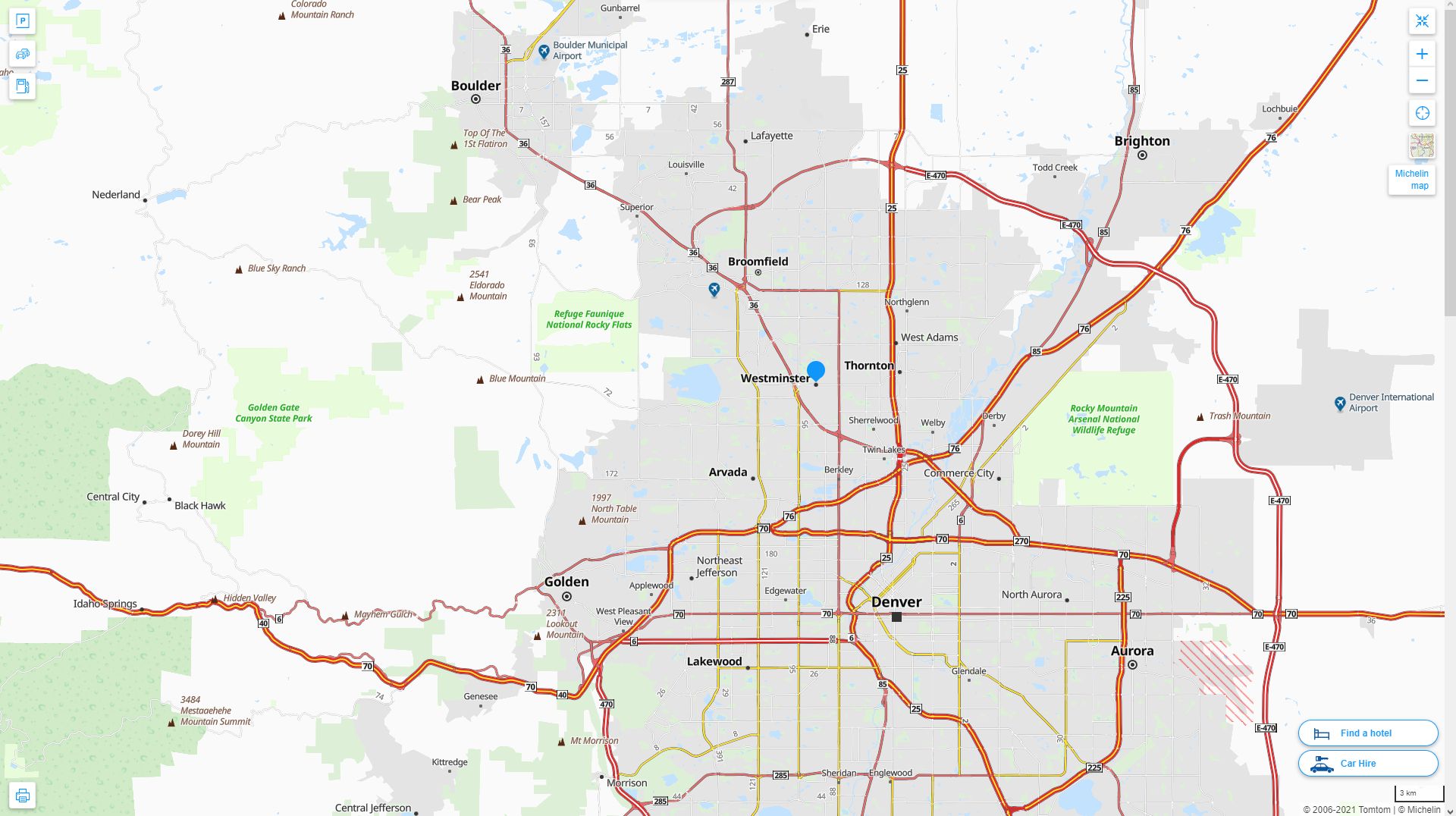 Westminster, Colorado Map