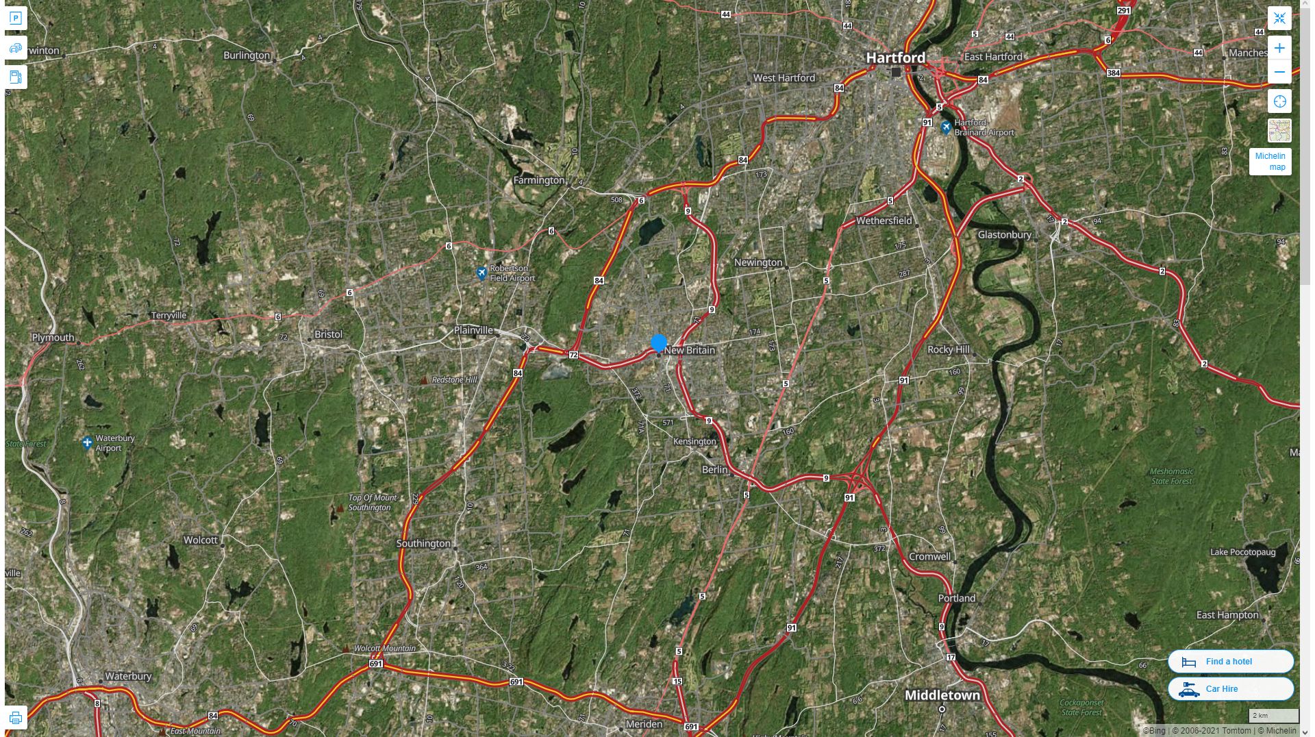 New Britain, Connecticut Map