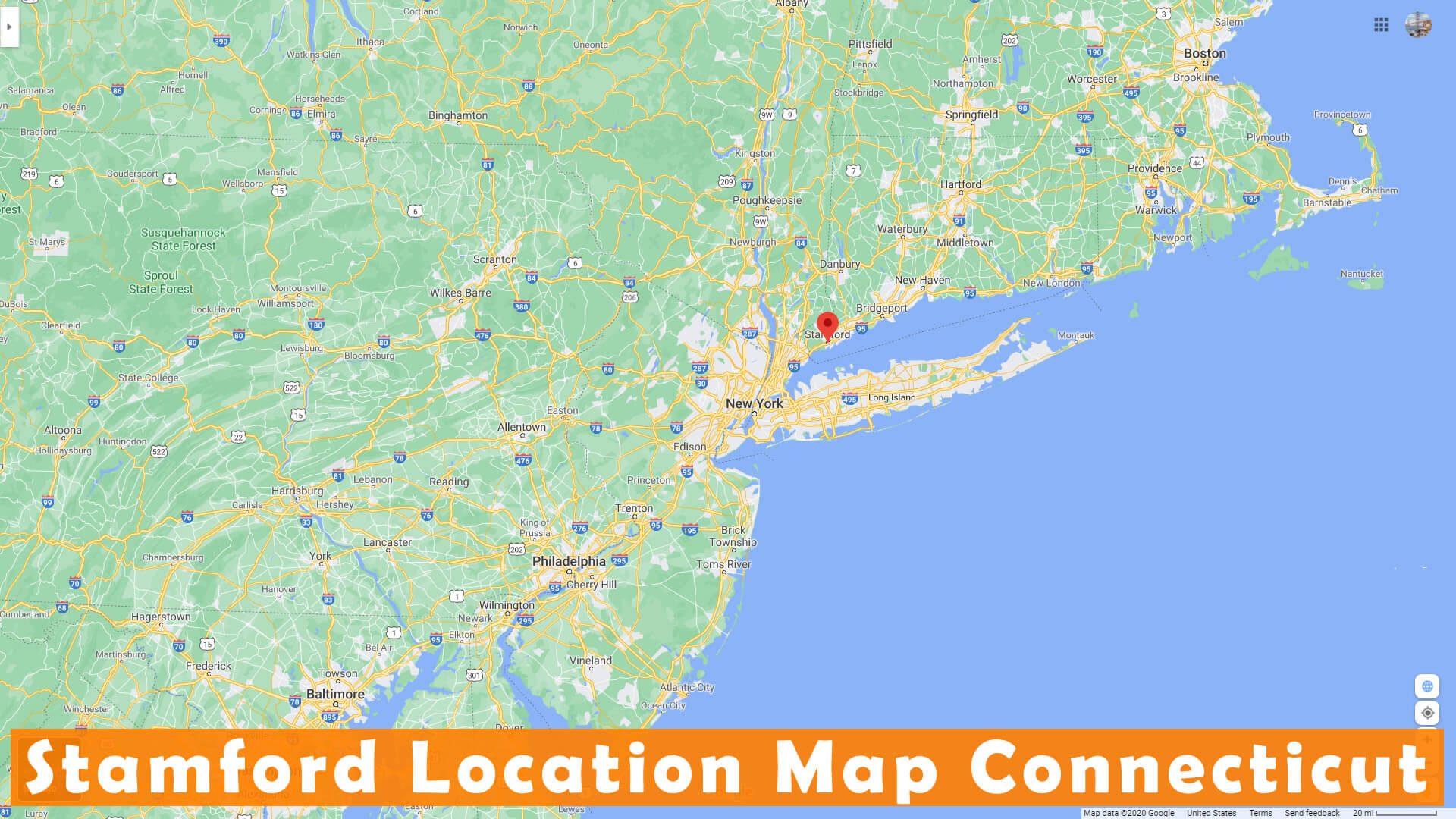 Stamford Location Map