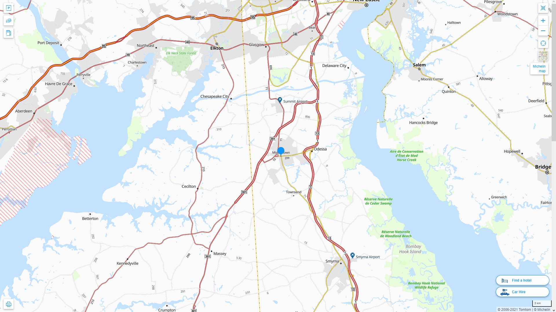 Middletown, Delaware Map