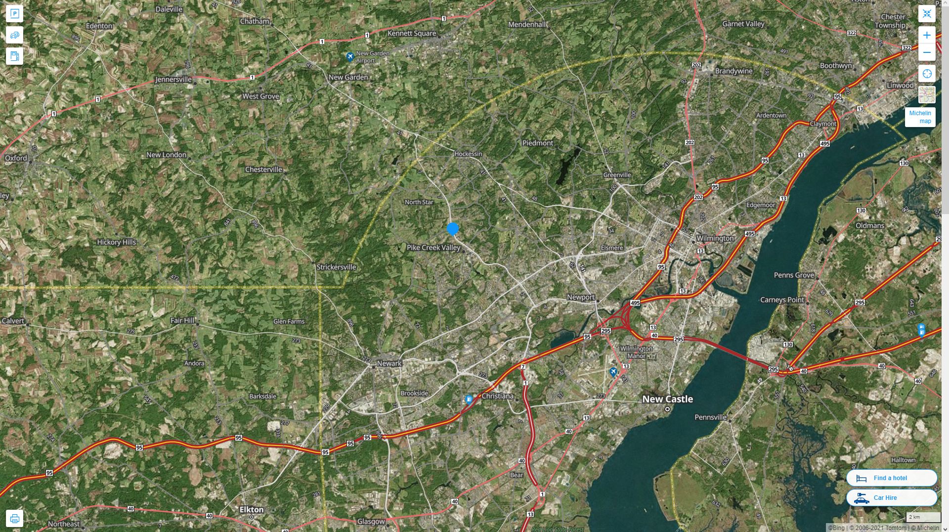 Pike Creek, Delaware Map