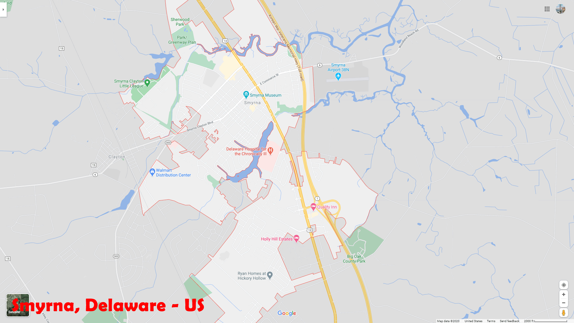 Smyrna Delaware Map - United States