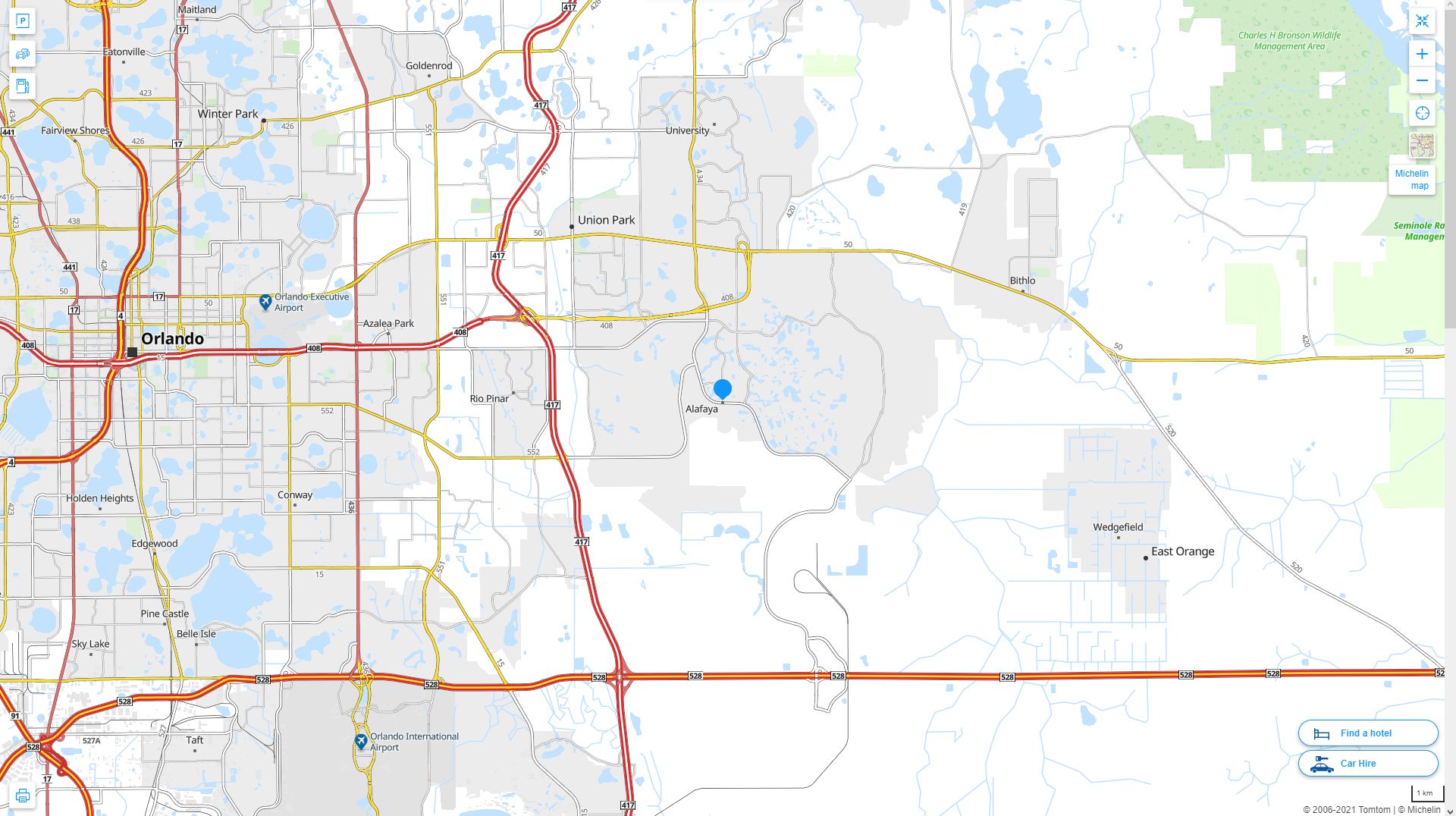 Alafaya Florida Map - United States