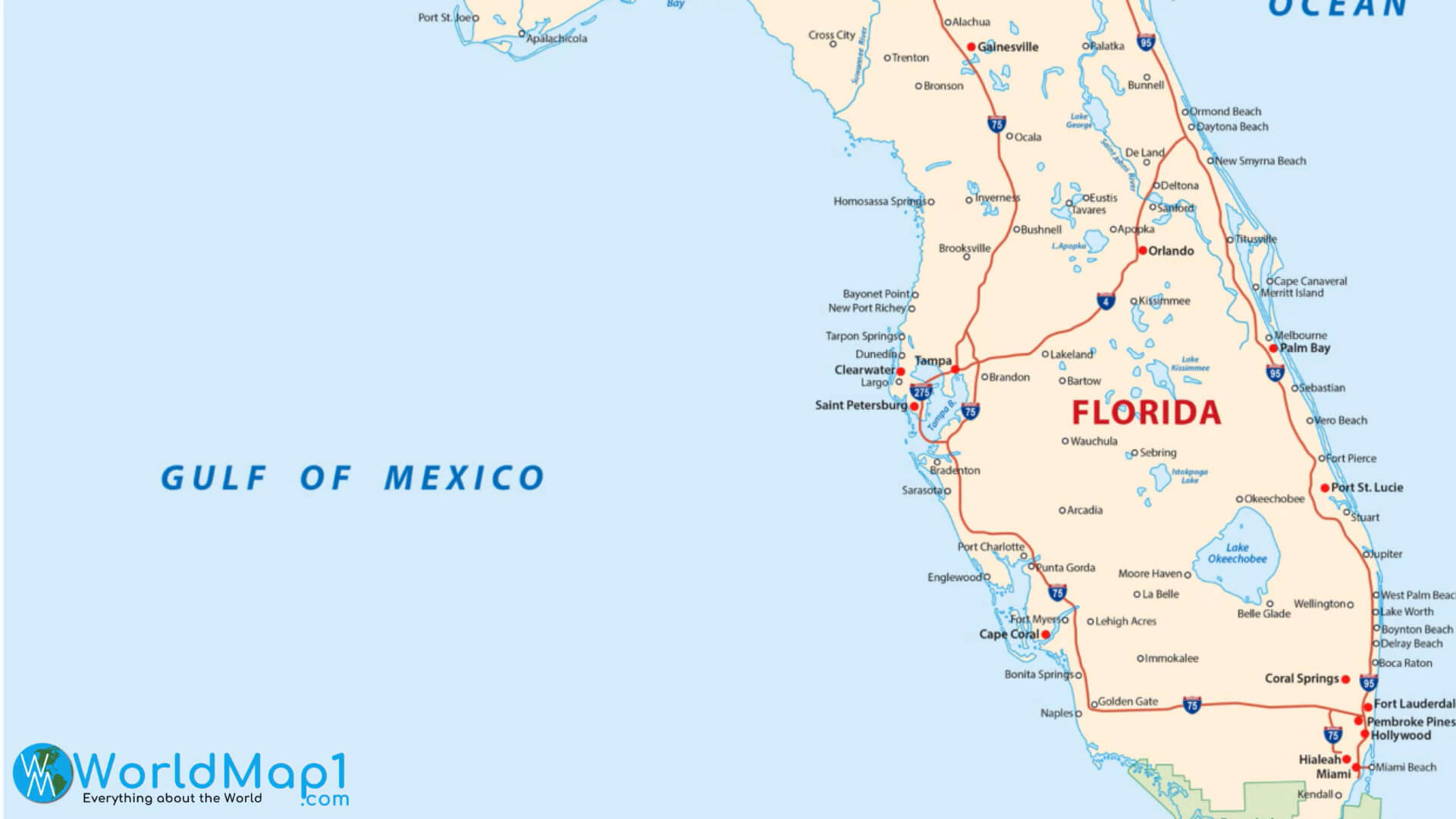 High Detailed Florida Map