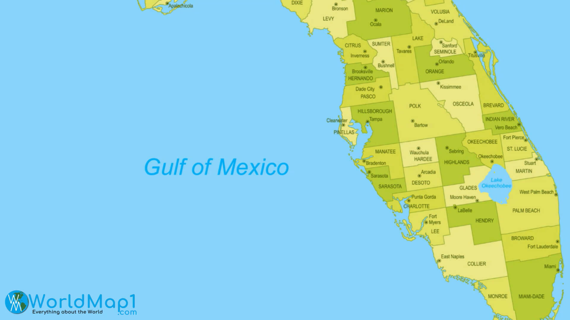 Where is Located Florida in the US and Cities Map of Florida