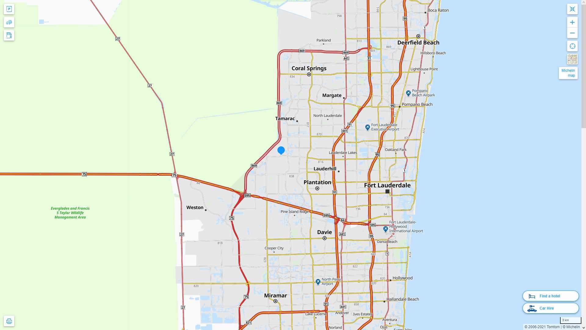 Sunrise Florida Map - United States