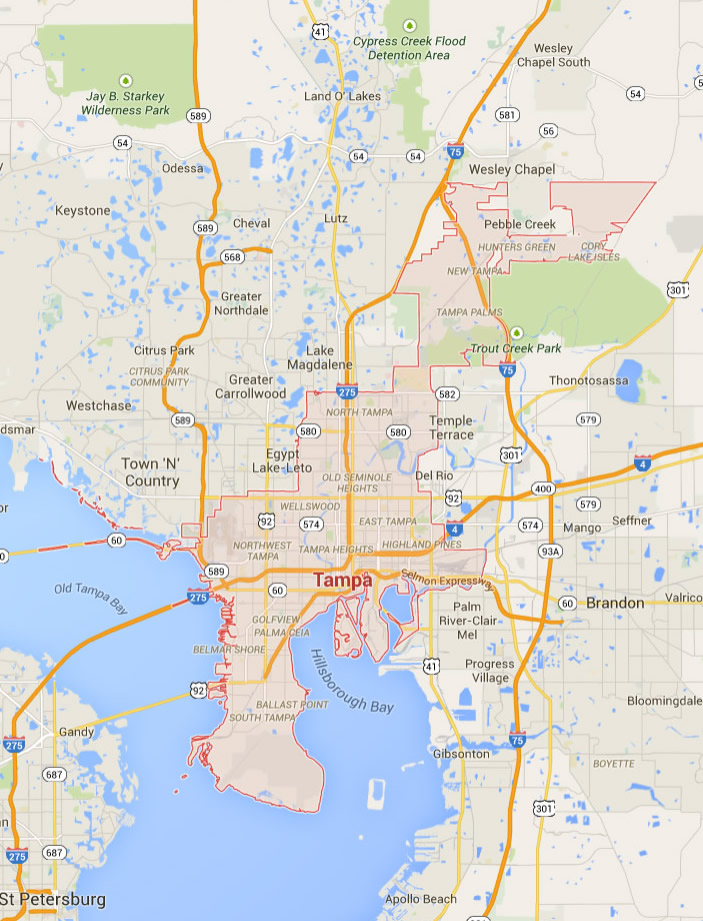Tampa, Florida Map