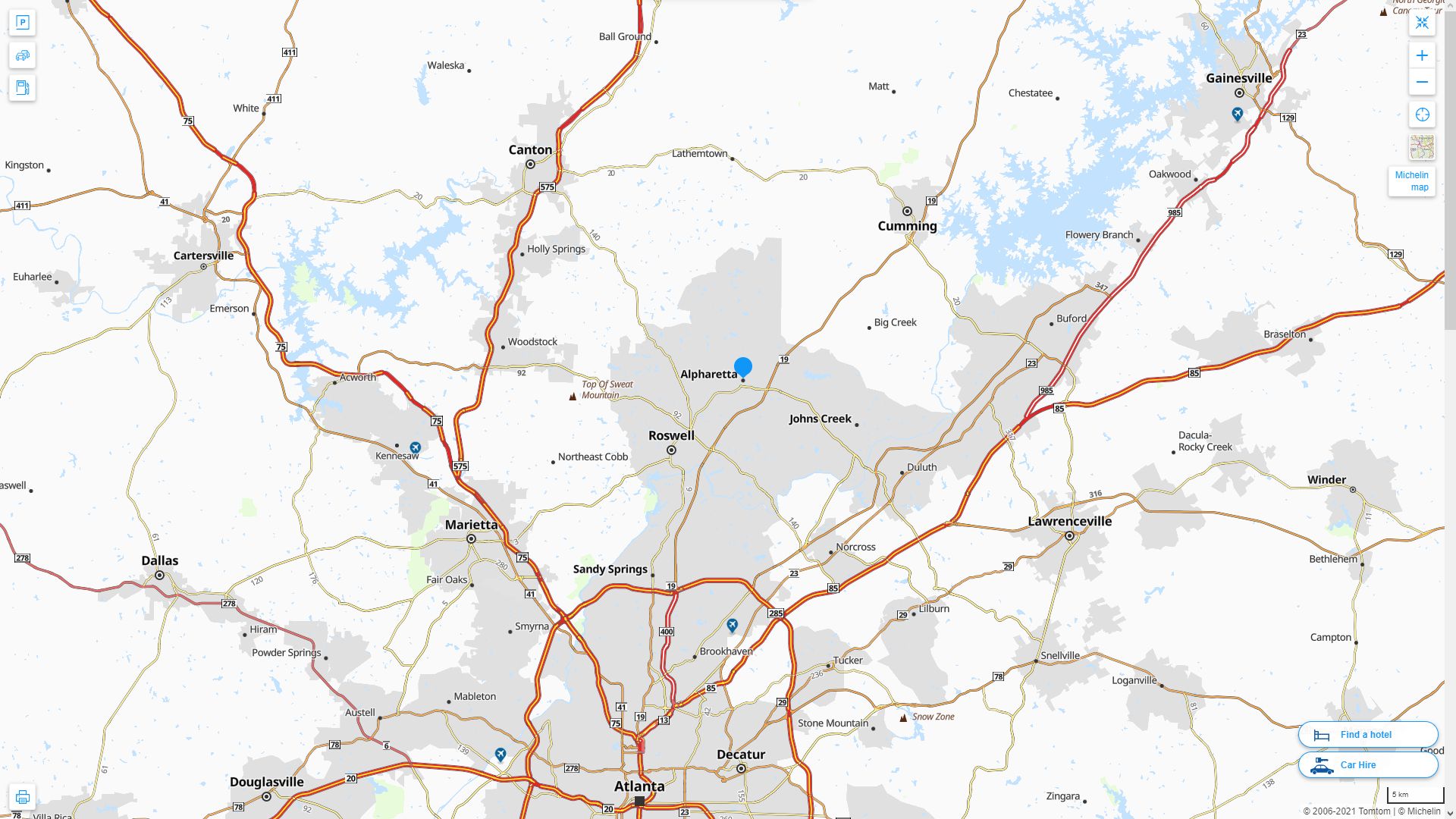 Alpharetta Georgia Map - United States