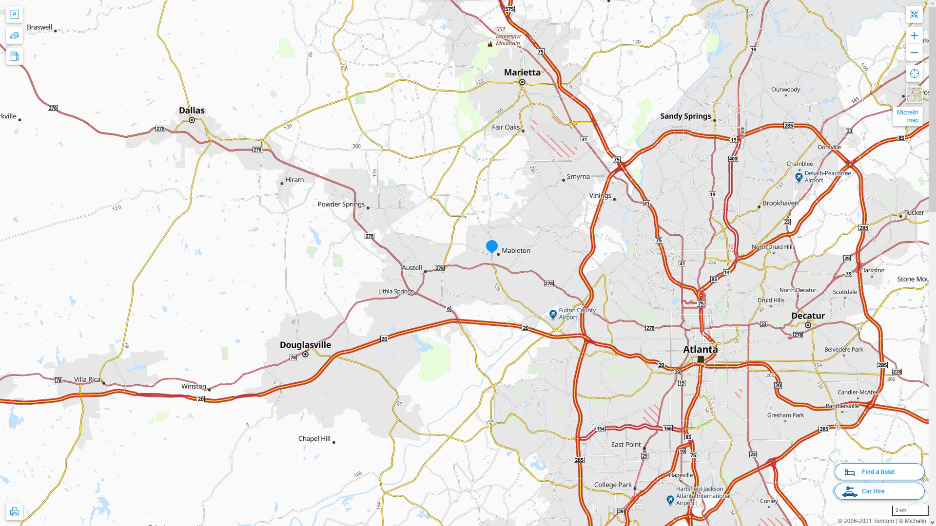 Mableton, Georgia Map