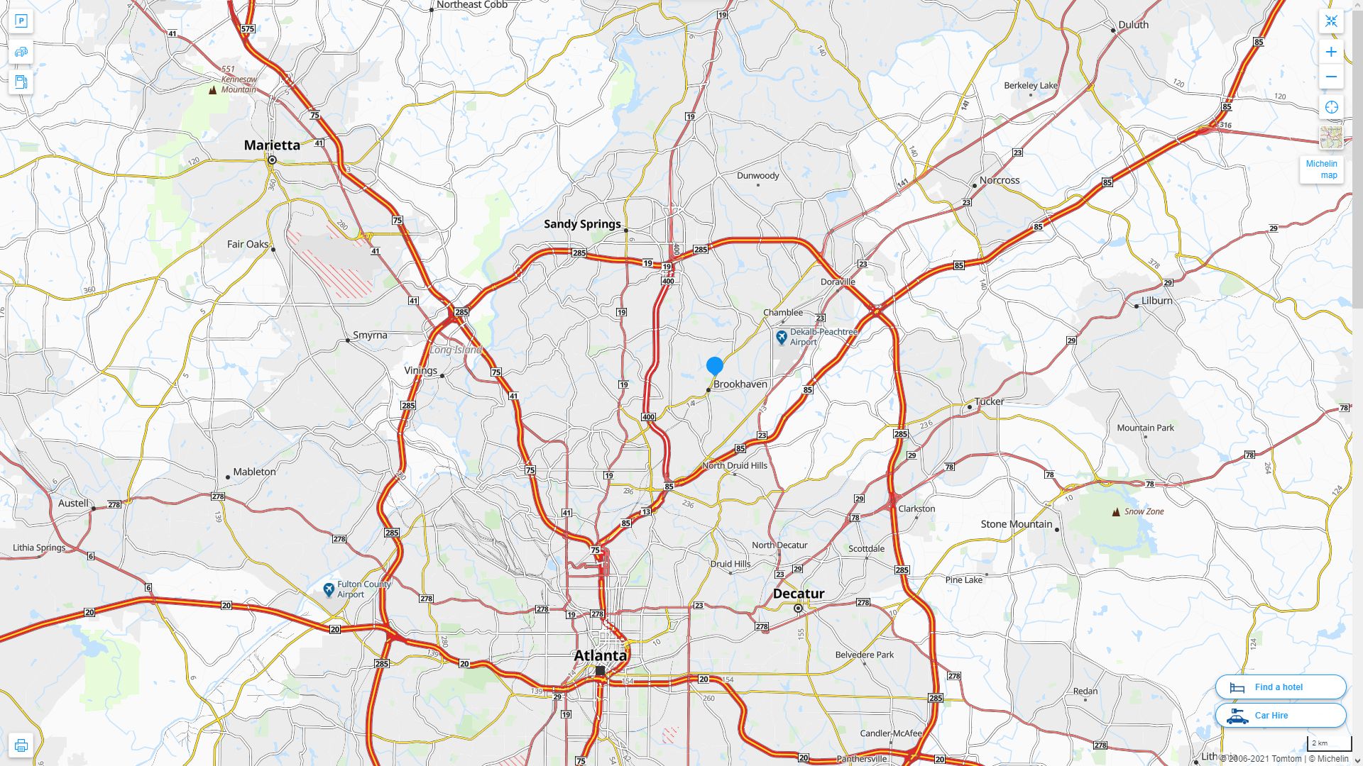 North Atlanta, Georgia Map