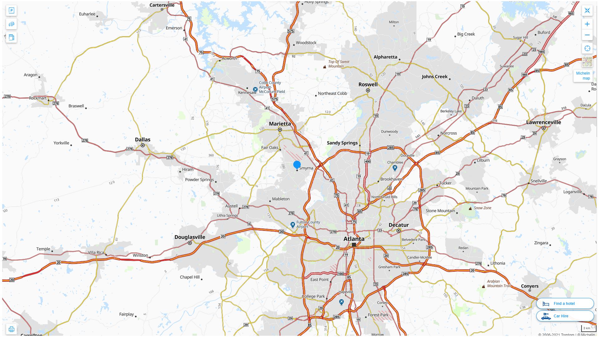 Smyrna, Georgia Map