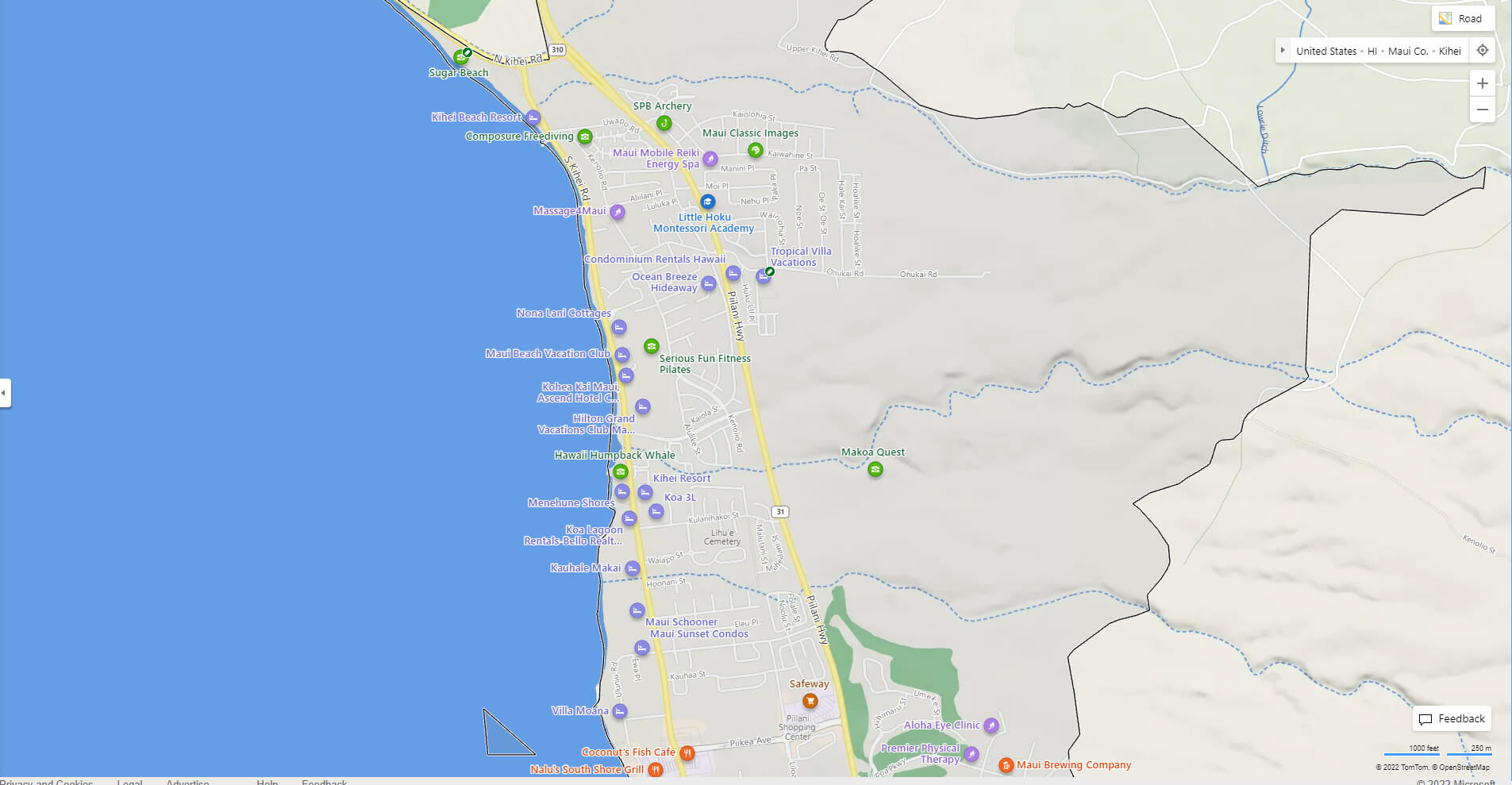 Wailuku, Hawaii Map