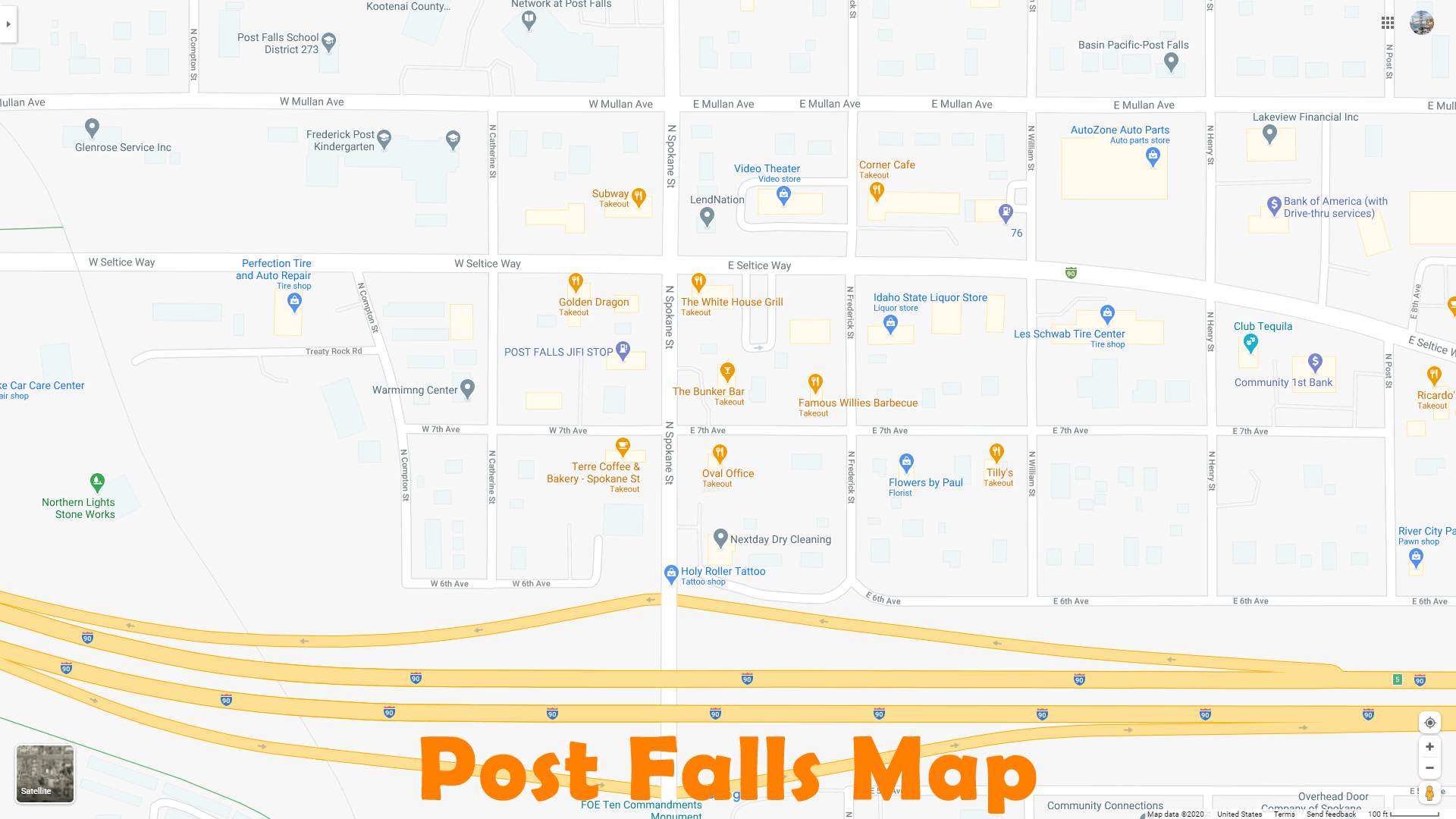 Map Post Falls Idaho Post Falls, Idaho Map