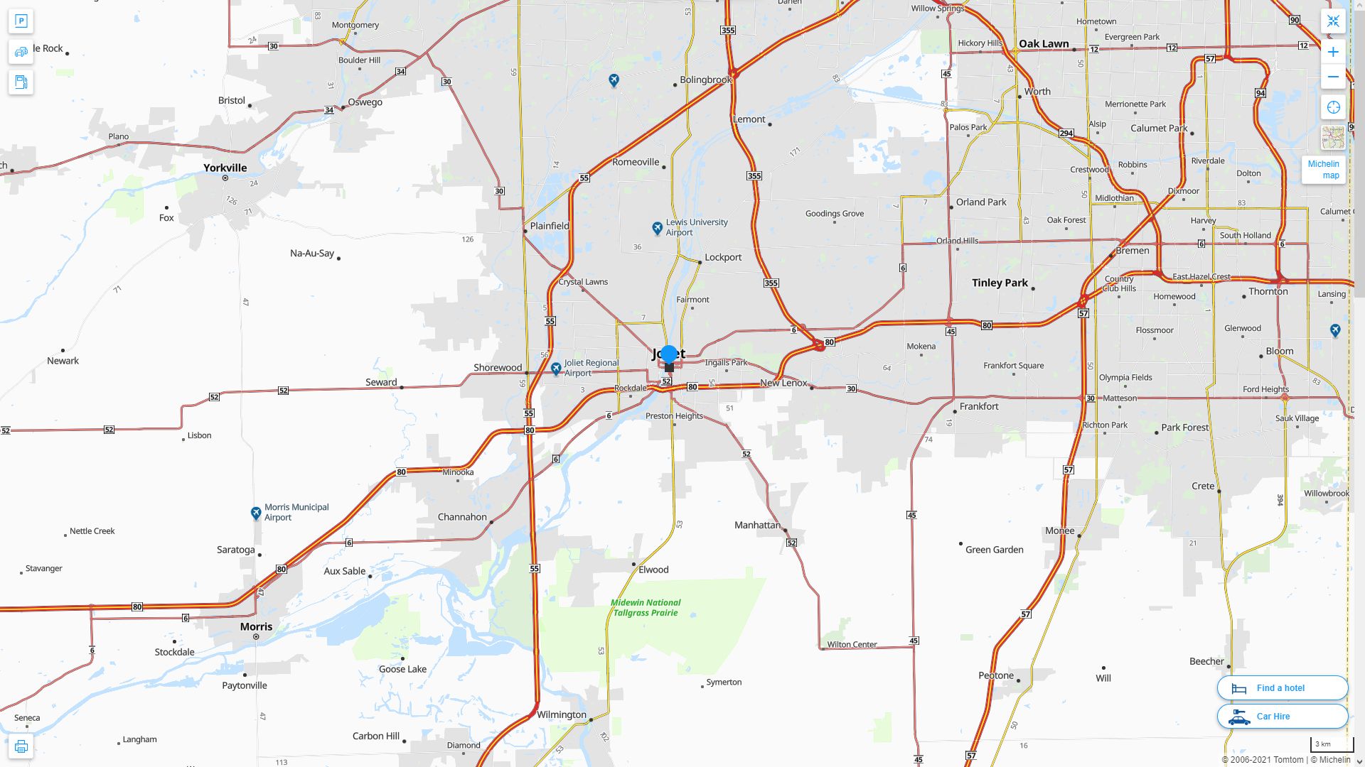 Joliet, Illinois Map