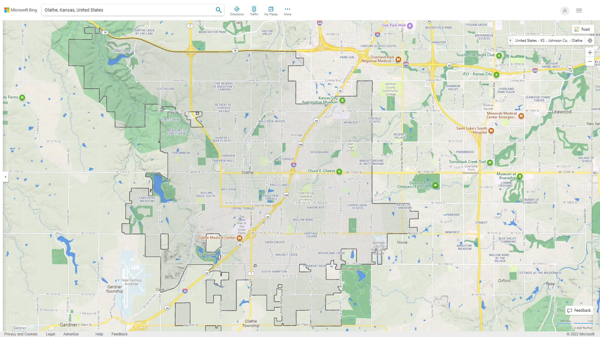 Olathe, Kansas Map